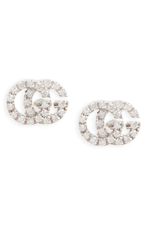 gucci earrings gold studs|gucci men's diamond stud earrings.